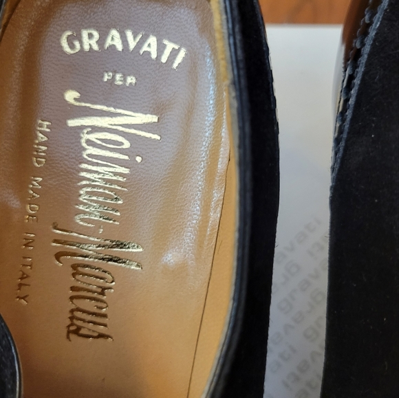 Gravati Black Suede Oxford w/ Black Patent Leather Cap Toe Size 10 - Picture 8 of 13